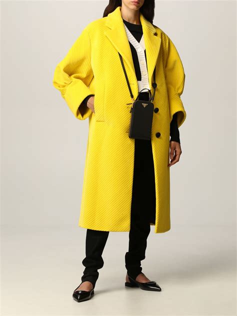 prada yellow coat|Prada down coat sale.